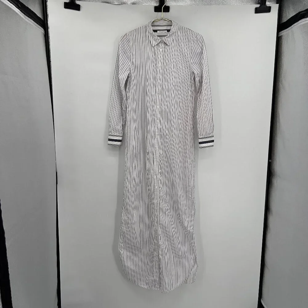 Equipment Striped Back /White Button Down Maxi Shirt Dress XS - Picture 2 of 15